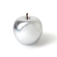 德國BULL&STEIN 銀灰色蘋果雕塑 (直徑59公分)