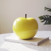 德國BULL＆STEIN 毛茛花黃陶瓷釉光蘋果雕塑 (室內、直徑20公分)