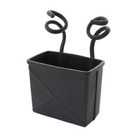 日本 八幡化成 提手可塑式收納置物籃 (黑、高 16.1 公分)