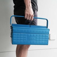 日本TRUSCO 野餐型雙門工具箱 (藍、47.7公分)