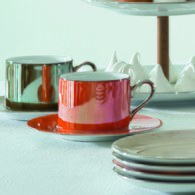 英國LSA 霓彩亮釉咖啡杯盤 (南瓜橘、250毫升)