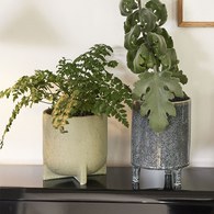 丹麥Hubsch 小精靈陶土園藝花器(綠、高19公分)