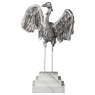 丹麥Lene Bjerre 展翅白鷺藝術擺飾雕塑 (銀)