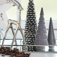 丹麥LeneBjerre 溫馨耶誕小樹立體擺飾 (灰)