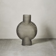 丹麥Lene Bjerre 漩渦螺紋玻璃花器 (高20.5公分)