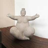 丹麥Lene Bjerre 相撲力士雕塑擺飾 (灰、接納)