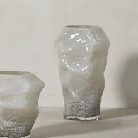 丹麥Lene Bjerre 岩灰壓紋玻璃花器
