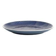 丹麥Nordal葉紋刻痕餐盤(藍、直徑25公分)