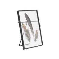 丹麥Nordal金屬框羽毛玻璃擺飾(黑)