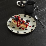 丹麥Nordal 復古點點餐盤 (藍莓、直徑21公分)