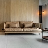 丹麥Sketch Weekend北歐假日皮革沙發 (奶茶、190公分)