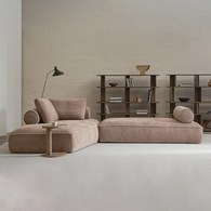 丹麥 Tolv Causeway肯威布面沙發 (粉棕色 328公分)