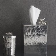 美國Michael Aram 銀砌白蘭花系列紙巾盒