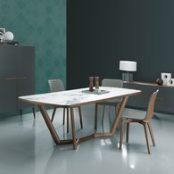 義大利Oliver B GIULI陶瓷實木分枝狀餐桌 (長240公分)