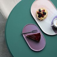 荷蘭HkLiving 粉彩調色藝術橢圓餐盤(紫丁香)