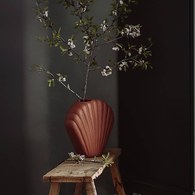 荷蘭 HkLiving 藝術貝殼造型花器 (棕、高18.2公分)