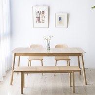 荷蘭Zuiver簡約木作延伸餐桌(梣木、長180公分)