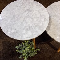 荷蘭Zuiver圓形白色大理石邊桌(直徑40公分)