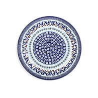 荷蘭BunzlauCastle 藍白地中海圖紋陶盤 (直徑20公分)