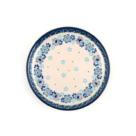 荷蘭BunzlauCastle 水藍色花朵圖紋蛋糕盤 (直徑16公分)