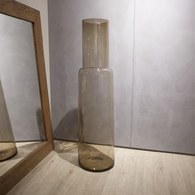 英國LSA 煙囪型玻璃花器 (摩卡棕、高100公分)