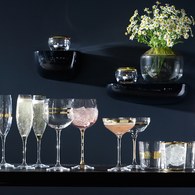 英國LSA 金絲系列香檳淺碟杯8入組
