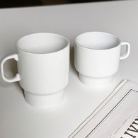 英國LSA 純白日光咖啡杯2入組 (380毫升)