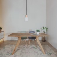 義大利OliverB 三角洲平原實木餐廳餐桌 (長180公分)