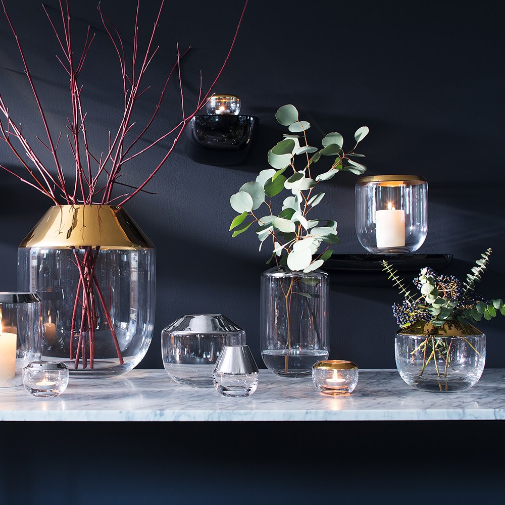 英國lsa 金屬光玻璃花器 高15公分 夏馬城市生活 夏馬城市生活