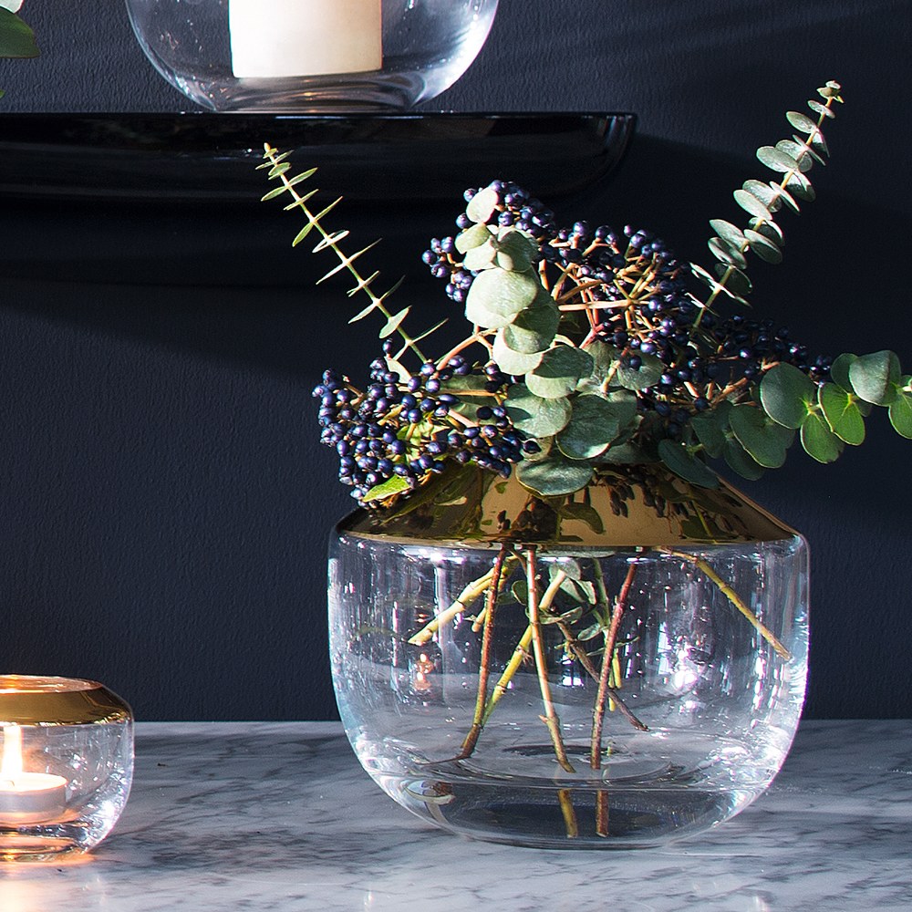 英國lsa 金屬光玻璃花器 高15公分 夏馬城市生活 夏馬城市生活