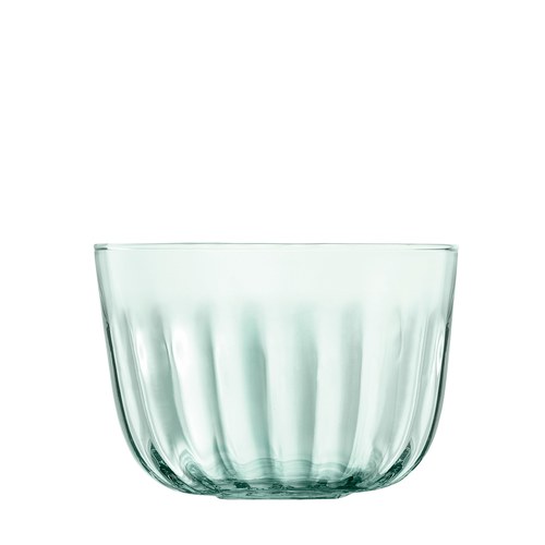 英國LSA Mia淡青色直條波紋玻璃點心碗 (直徑16公分)