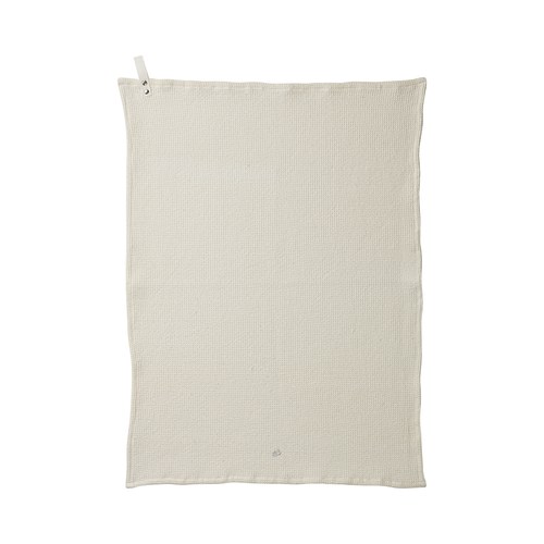 丹麥LENE BJERRE 棉製針織細格茶巾/米白色