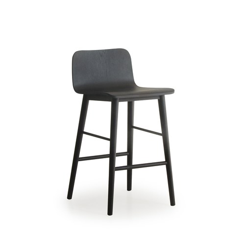 丹麥Sketch 簡約L型高腳吧台椅 (黑)