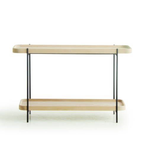 丹麥Sketch 立體邊緣雙層矩形邊桌 (橡木)