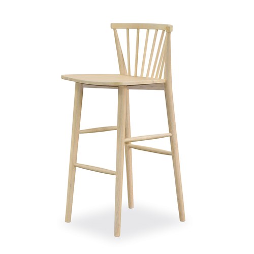丹麥Sketch 鏤空椅背吧台椅 (橡木)