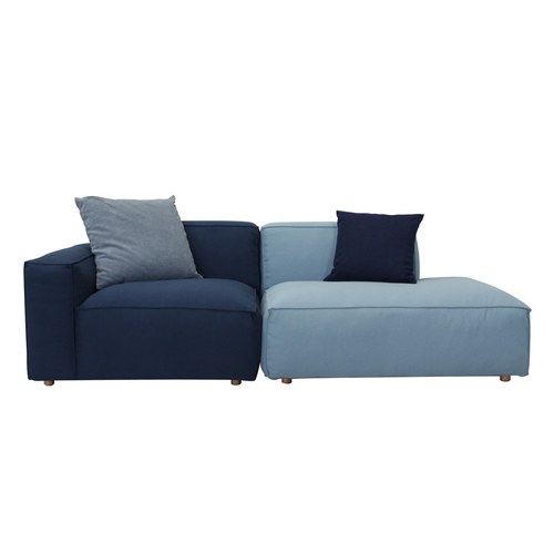 丹麥Sketch Baker積木布面沙發 (左向、深藍)