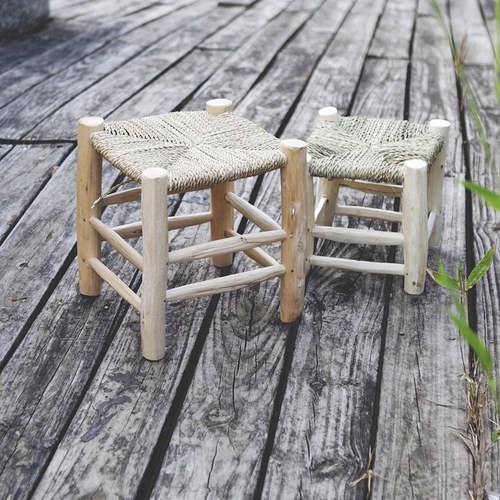 丹麥Tine K Home 質樸木製棕櫚繩編織椅/迷你