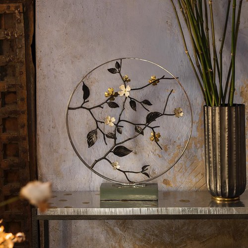 美國MichaelAram 白琺瑯山茱萸花窗月拱門擺飾品