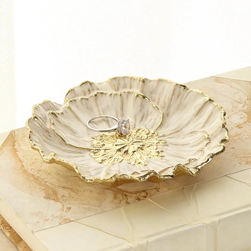 美國MichaelAram 瀲灩銀蓮花造型飾品盤