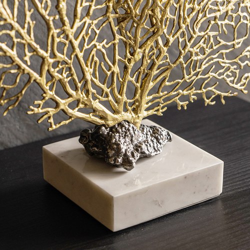 美國MichaelAram 擬真扇狀珊瑚雕塑擺飾 (金)