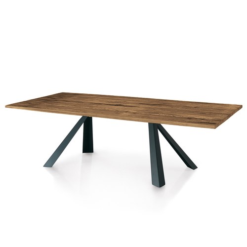 義大利OliverB 扇狀V字設計實木餐桌 (240公分)