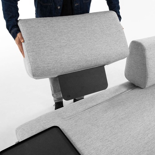 夏馬Shiamal Home Compo可變換機能型布面三人沙發 (灰、232公分)