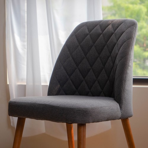 荷蘭Zuiver 簡約菱格紋單椅(深灰)