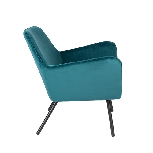 荷蘭Zuiver 輕奢感絨布蝶型扶手椅(湖水藍)