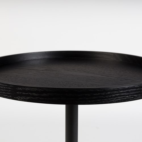 荷蘭Zuiver 黑木圓弧柱腳邊桌