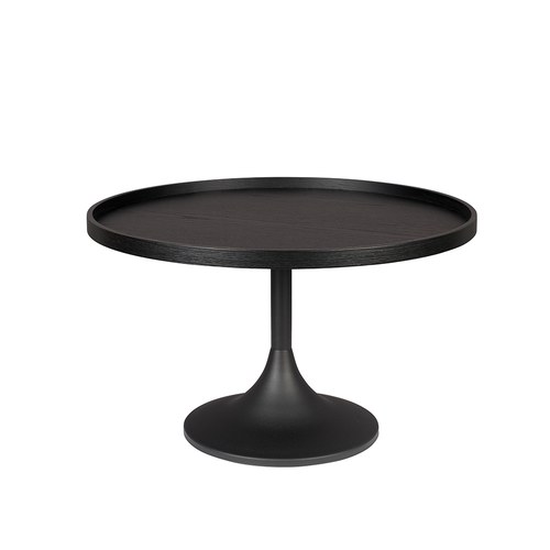 荷蘭Zuiver 黑木圓弧柱腳咖啡桌