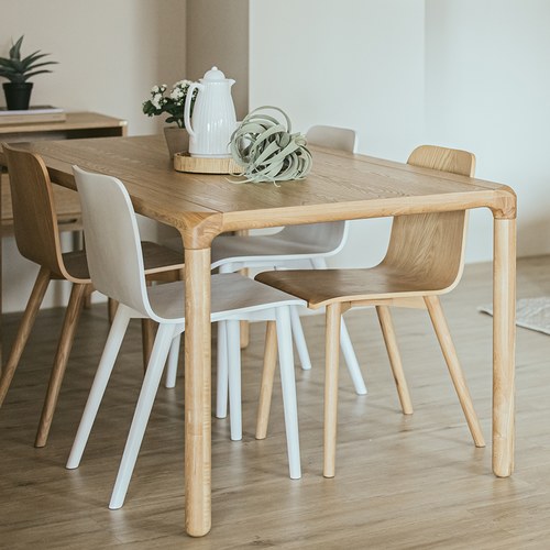 荷蘭Zuiver倒角設計餐桌(梣木、長160公分)
