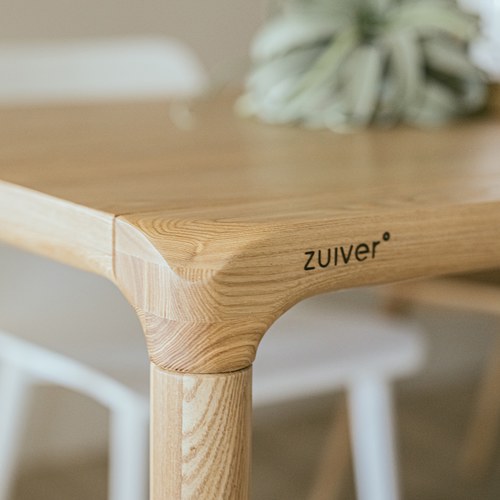 荷蘭Zuiver倒角設計餐桌(梣木、長160公分)