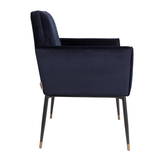 荷蘭Zuiver 輕奢感絨布蝶型扶手椅(深藍)