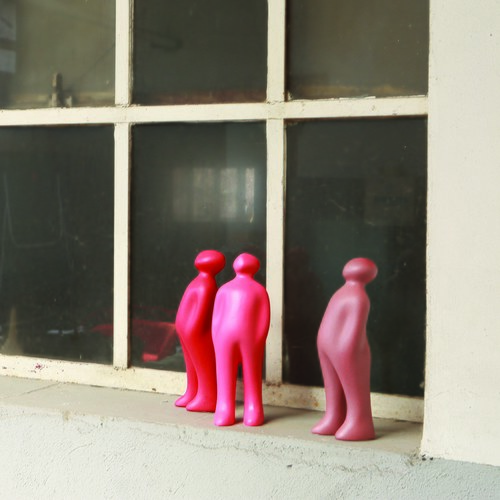 比利時Gardeco藝術擺飾 經典觀賞者 (粉紫、高23公分)